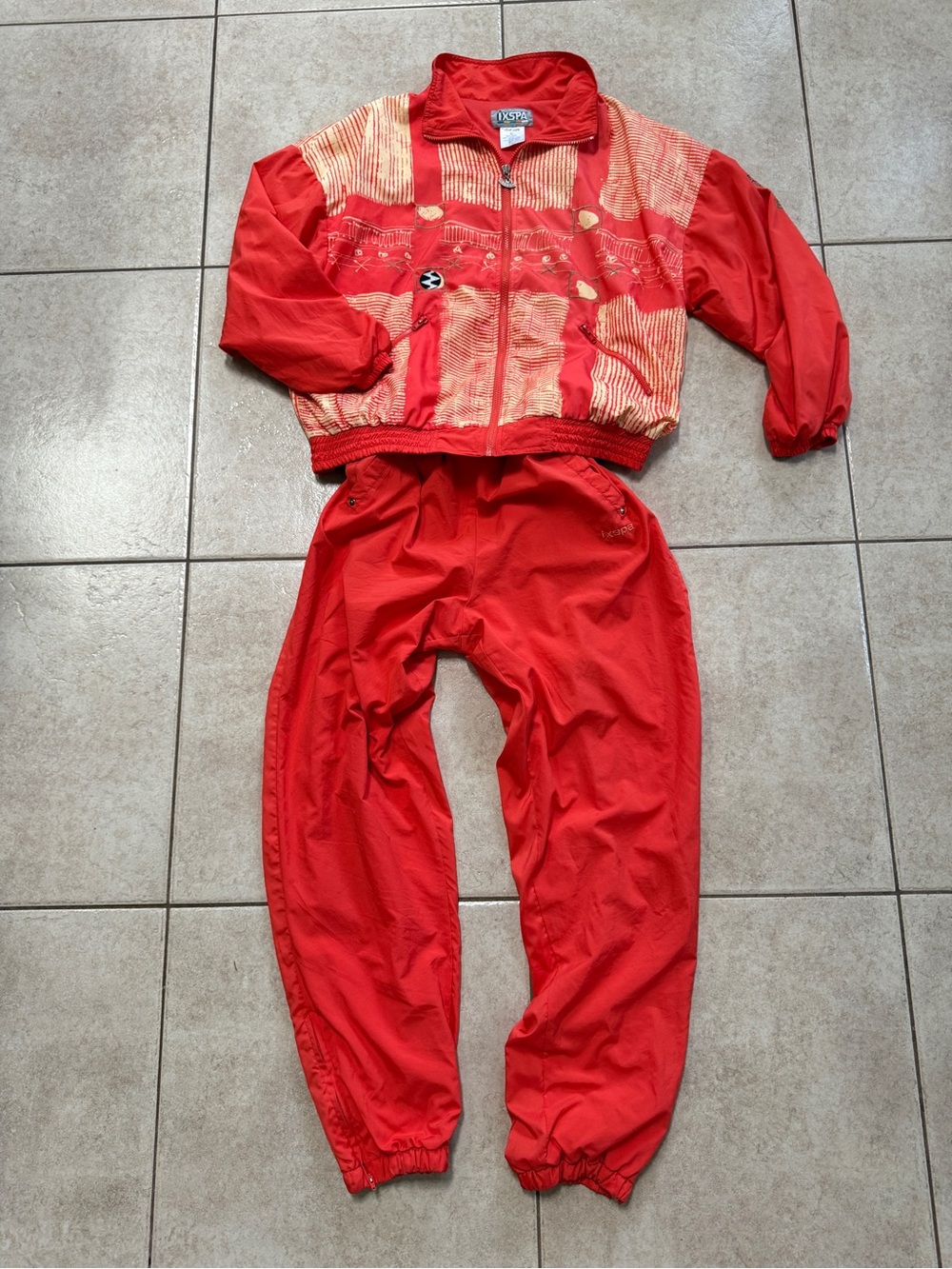 vintage IXSPA nylon track suit, size L